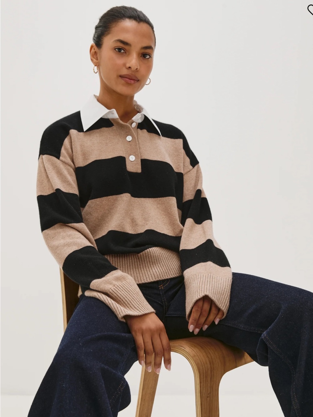 Rails wool blend collared sweater M